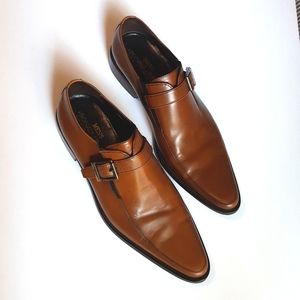 Donald J Pliner Men's Slip-On Tan Brown Leather Loafer Size 9M